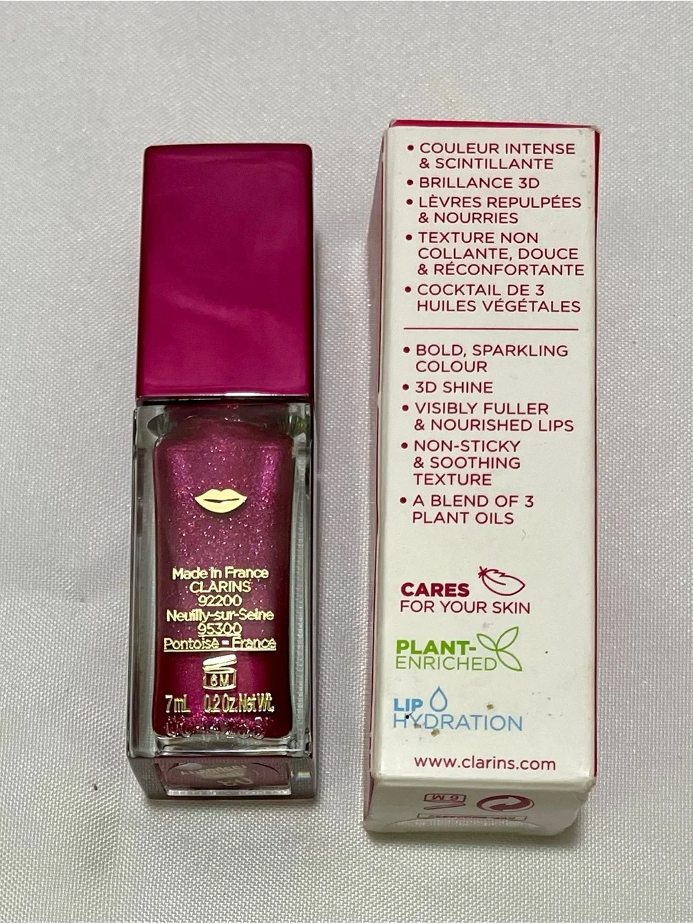 Clarins Lip Comfort Oil Shimmer: 03 Funky Raspberry - Shimmery Raspberry Pink